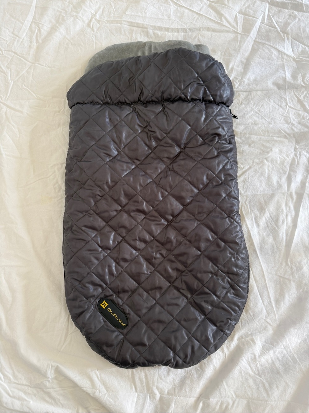 Burley Stroller Warm Fleece Bunting Bag Baby Blanket Dark Gray EUC